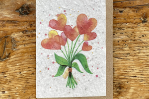 les cartes de Lulu "bouquet coeurs"